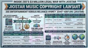 JioStar Music Copyright Lawsuit: Inside Zee’s $3 Million Legal War with the Reliance-Disney Joint Venture