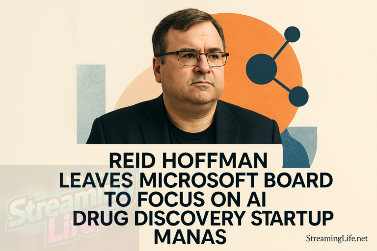 Reid Hoffman Leaves Microsoft Board to Focus on AI Drug Discovery Startup Manas