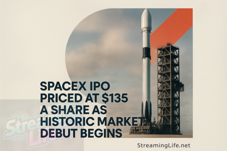 SpaceX IPO Priced at $135 a Share as Historic Market Debut Begins