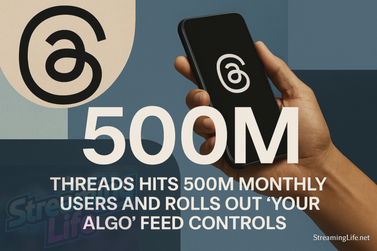 Threads Hits 500M Monthly Users and Rolls Out ‘Your Algo’ Feed Controls
