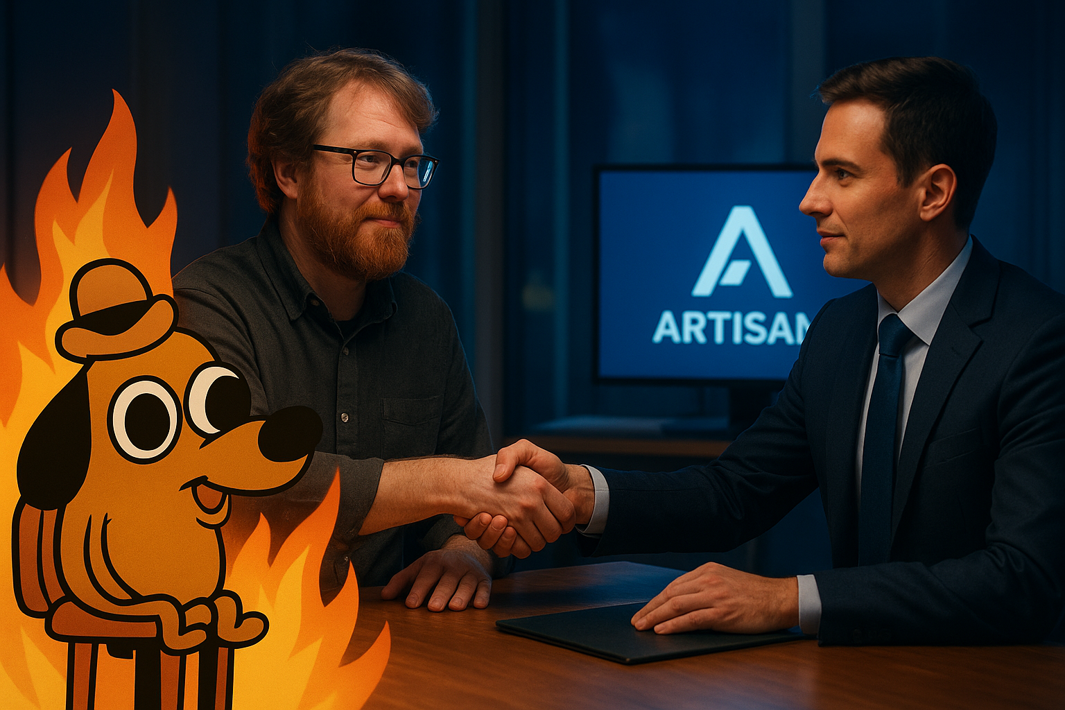 KC Green and AI Startup Artisan Reach Agreement Over 'This Is Fine' Meme Ads