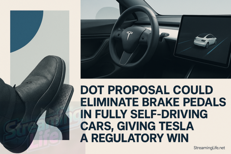 DOT Proposal Could Eliminate Brake Pedals in Fully Self-Driving Cars, Giving Tesla a Regulatory Win