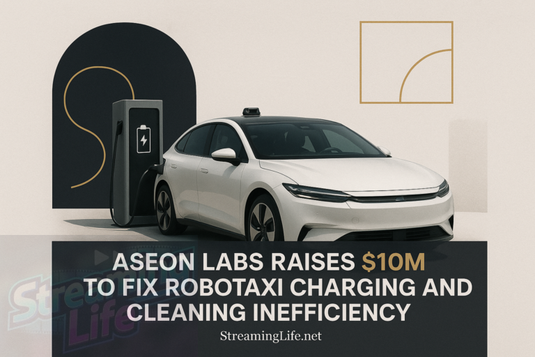 Aseon Labs Raises $10M to Fix Robotaxi Charging and Cleaning Inefficiency