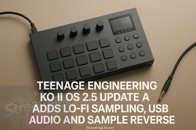 Teenage Engineering KO II OS 2.5 Update Adds Lo-Fi Sampling, USB Audio and Sample Reverse