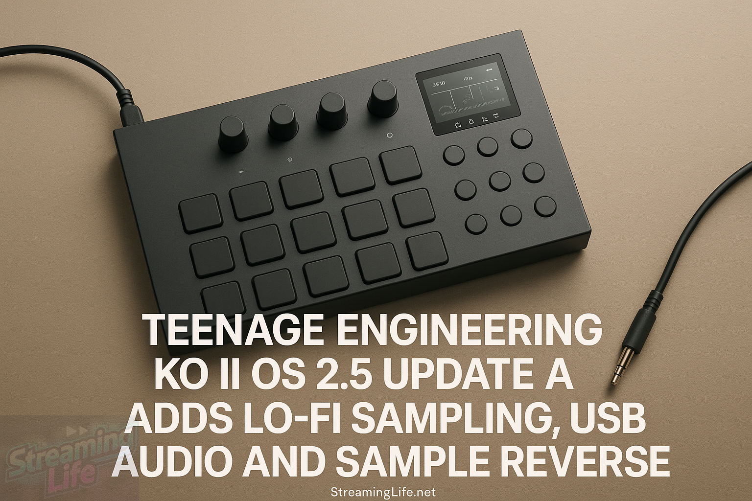 Teenage Engineering KO II OS 2.5 Update Adds Lo-Fi Sampling, USB Audio and Sample Reverse