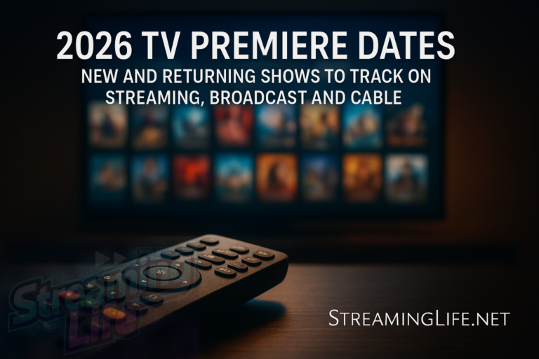 2026 TV Premiere Dates: New and Returning Shows to Track on Streaming, Broadcast and Cable