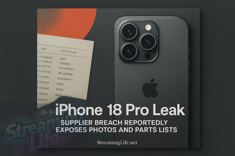 iPhone 18 Pro Leak: Supplier Breach Reportedly Exposes Photos and Parts Lists