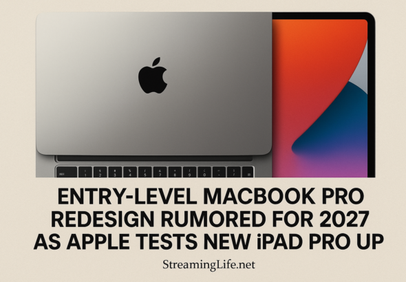 Entry-Level MacBook Pro Redesign Rumored for 2027 as Apple Tests New iPad Pro Updates