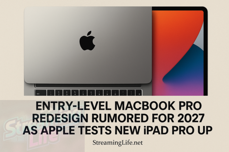 Entry-Level MacBook Pro Redesign Rumored for 2027 as Apple Tests New iPad Pro Updates