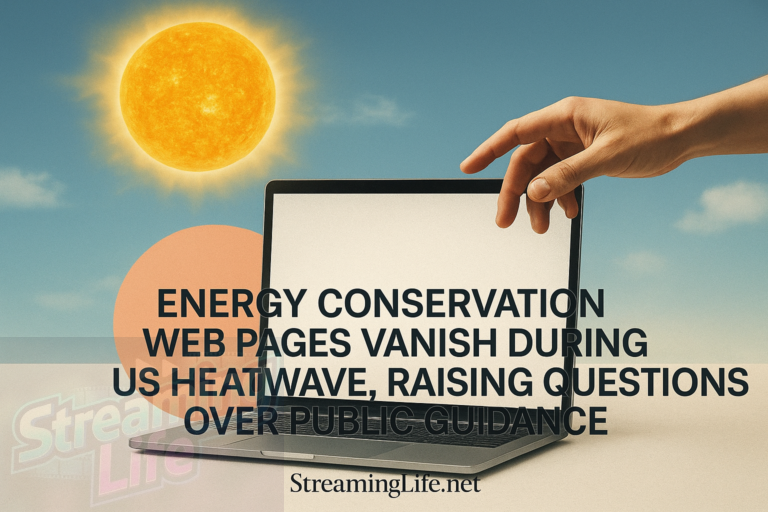 Energy Conservation Web Pages Vanish During US Heatwave, Raising Questions Over Public Guidance
