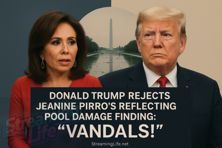 Donald Trump Rejects Jeanine Pirro’s Reflecting Pool Damage Finding: “VANDALS!”