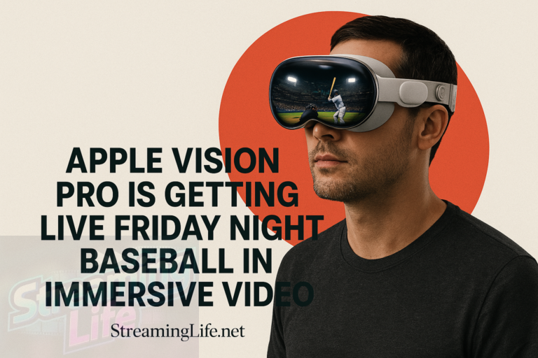 Apple Vision Pro Is Getting Live Friday Night Baseball in Immersive Video