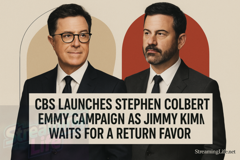 CBS Launches Stephen Colbert Emmy Campaign as Jimmy Kimmel Waits for a Return Favor