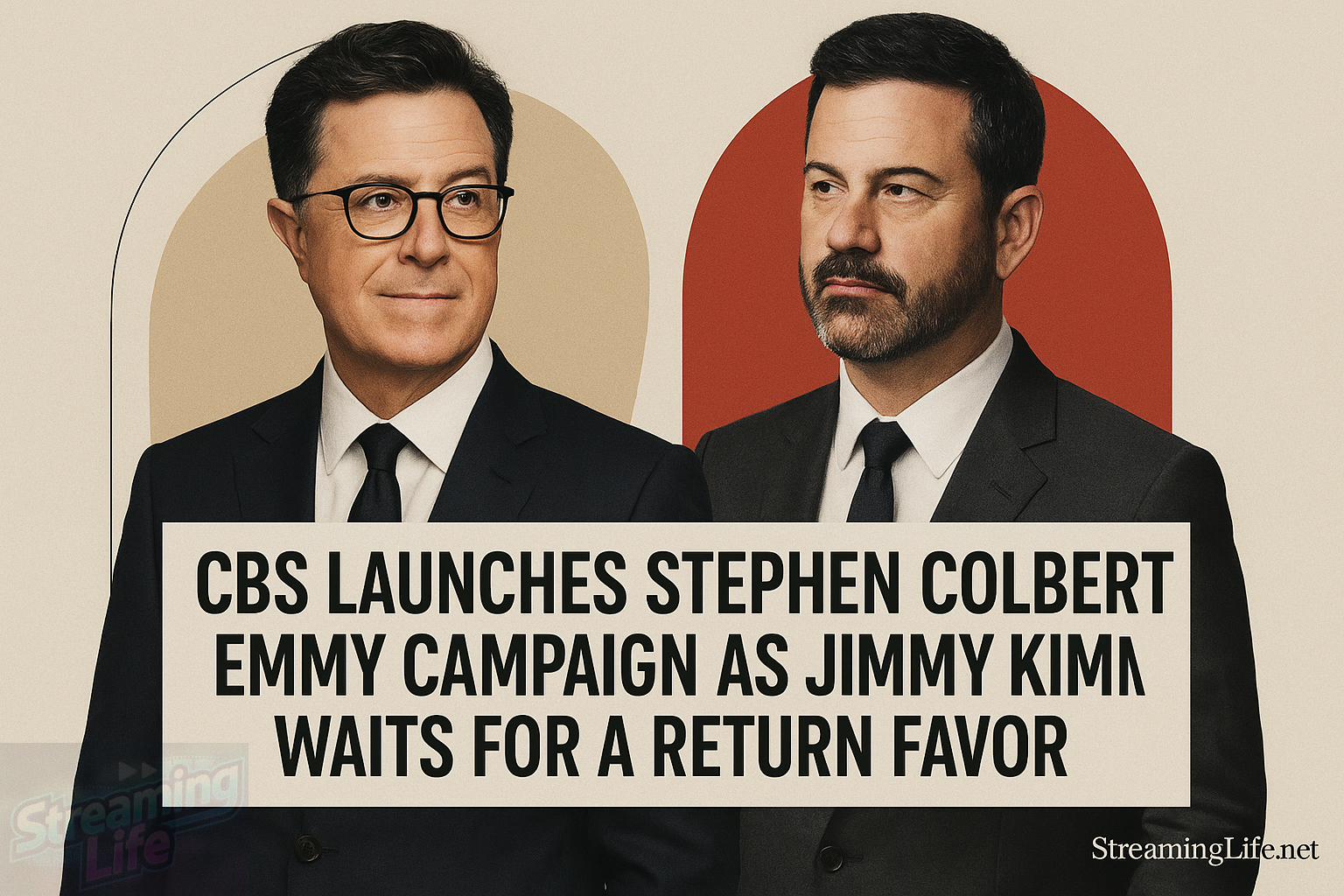 CBS Launches Stephen Colbert Emmy Campaign as Jimmy Kimmel Waits for a Return Favor