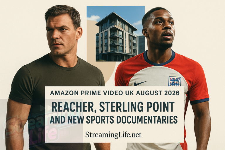 Amazon Prime Video UK August 2026: Reacher, Sterling Point and New Sports Documentaries