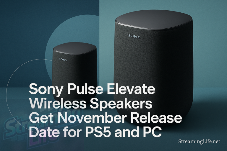 Sony Pulse Elevate Wireless Speakers Get November Release Date for PS5 and PC