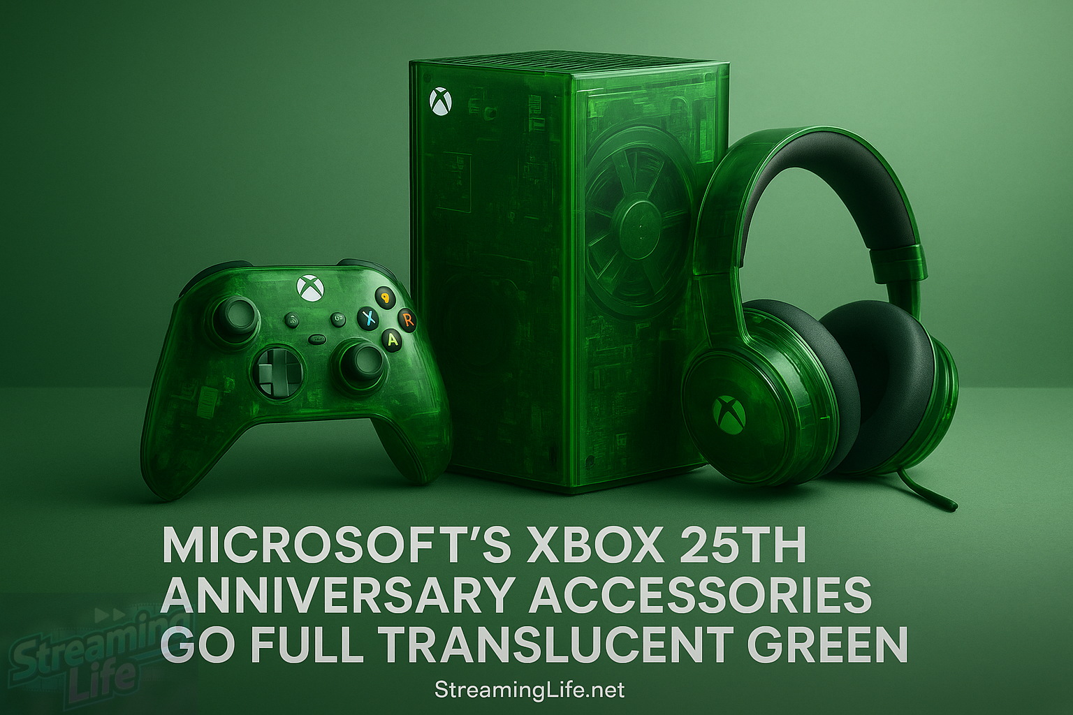 Microsoft’s Xbox 25th Anniversary Accessories Go Full Translucent Green