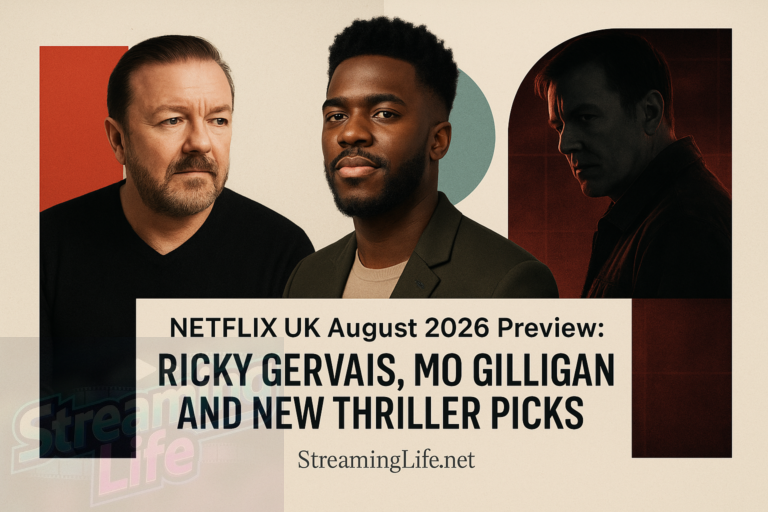 Netflix UK August 2026 Preview: Ricky Gervais, Mo Gilligan and New Thriller Picks