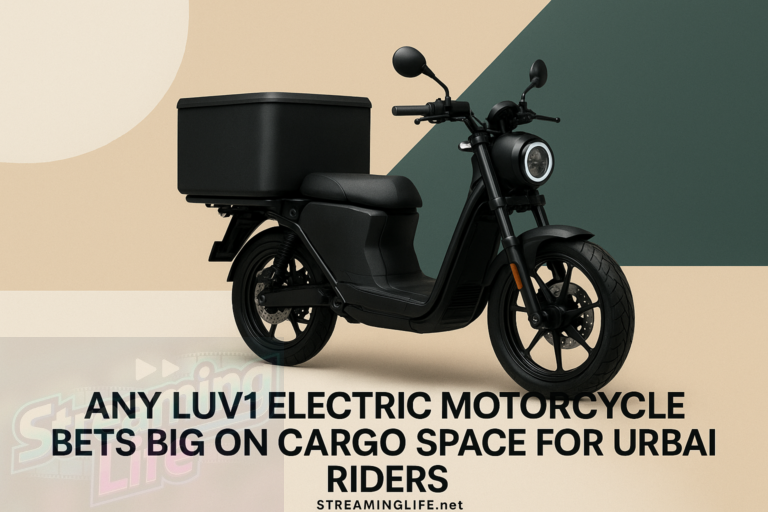 Any LUV1 Electric Motorcycle Bets Big on Cargo Space for Urban Riders