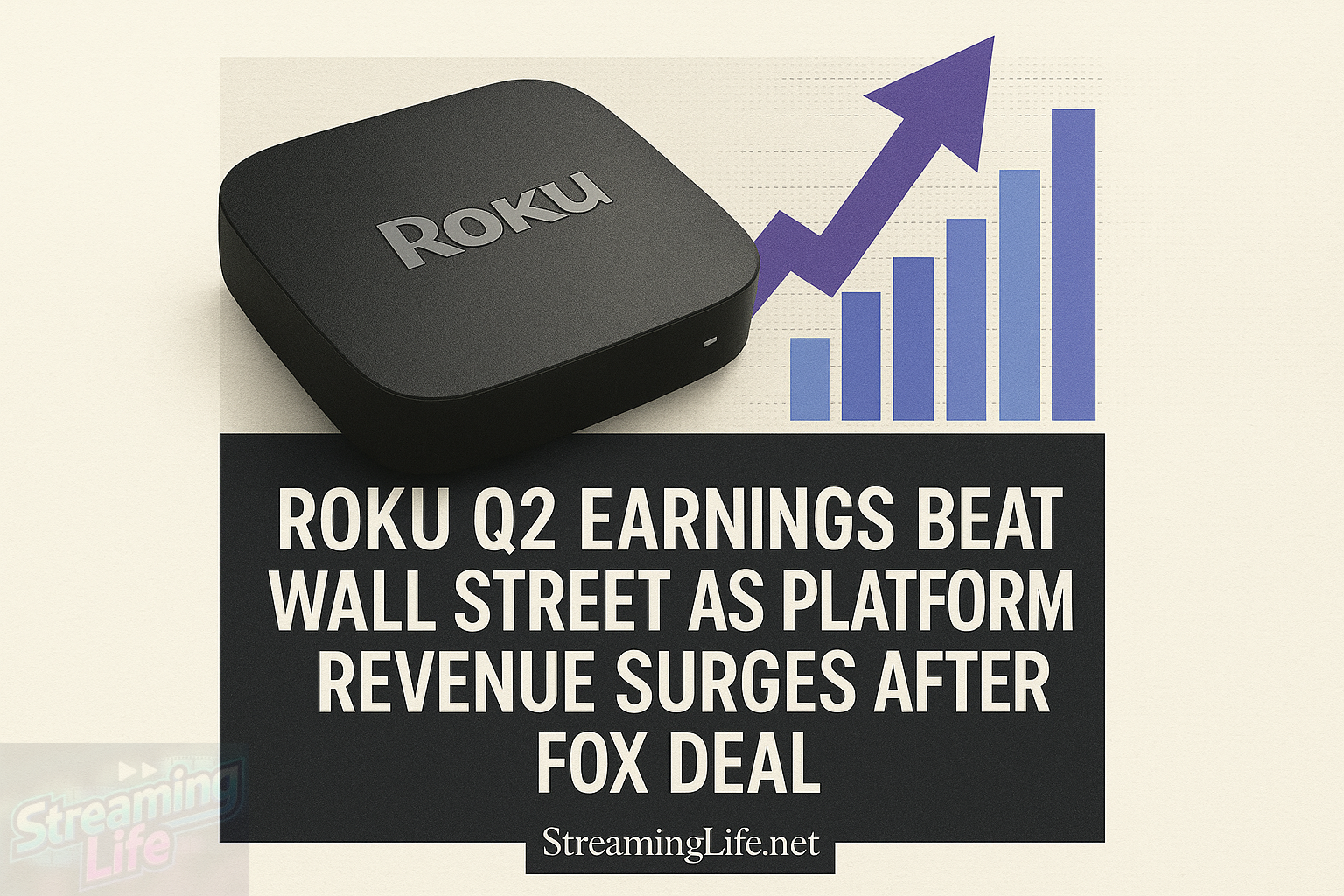 Roku Q2 Earnings Beat Wall Street as Platform Revenue Surges After Fox Deal