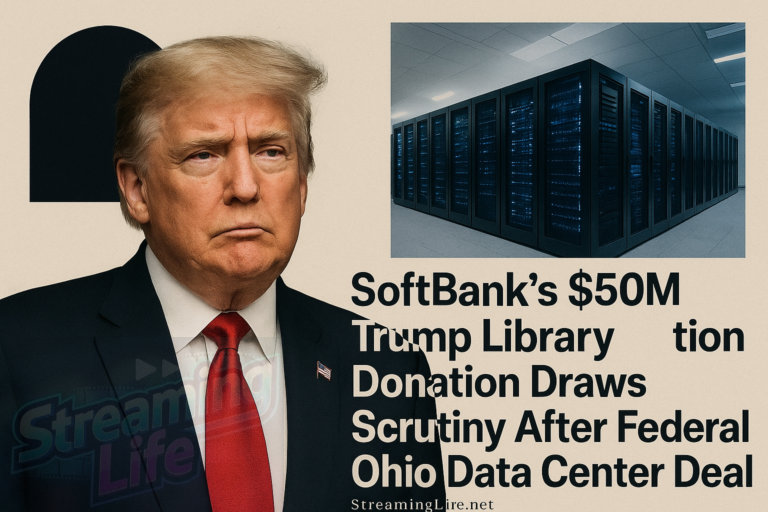 SoftBank’s $50M Trump Library Donation Draws Scrutiny After Federal Ohio Data Center Deal