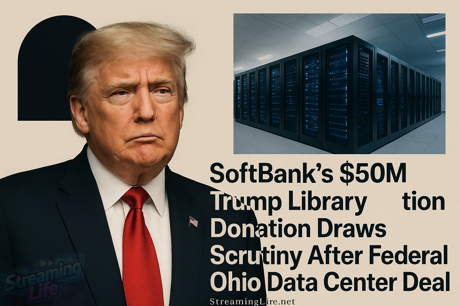 SoftBank’s $50M Trump Library Donation Draws Scrutiny After Federal Ohio Data Center Deal