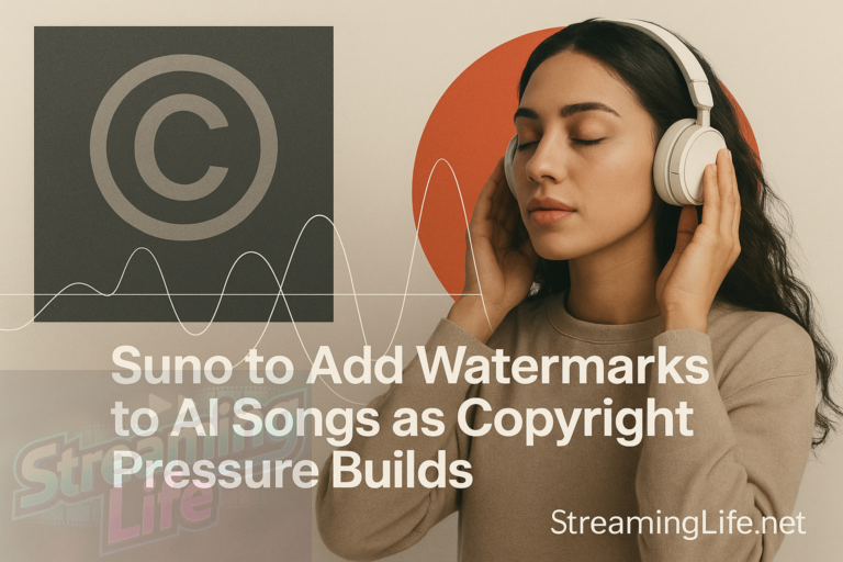 Suno to Add Watermarks to AI Songs as Copyright Pressure Builds