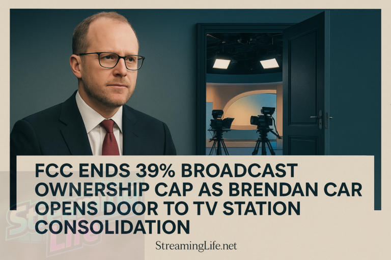 FCC Ends 39% Broadcast Ownership Cap as Brendan Carr Opens Door to TV Station Consolidation