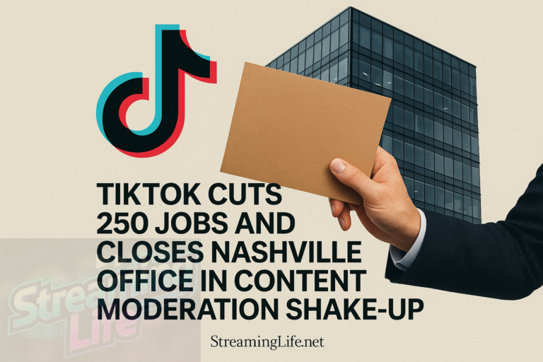 TikTok Cuts 250 Jobs and Closes Nashville Office in Content Moderation Shake-Up
