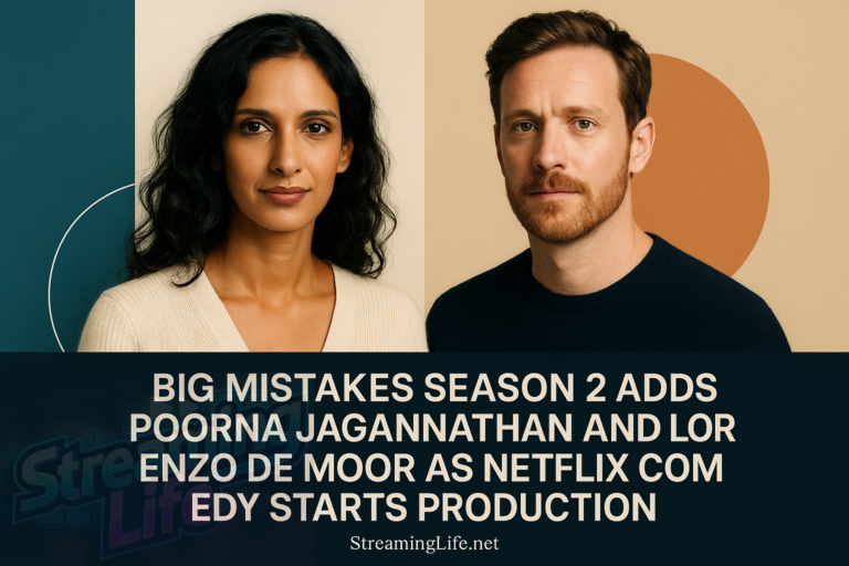 Big Mistakes Season 2 Adds Poorna Jagannathan and Lorenzo De Moor as Netflix Comedy Starts Production