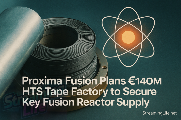 Proxima Fusion Plans €140M HTS Tape Factory to Secure Key Fusion Reactor Supply
