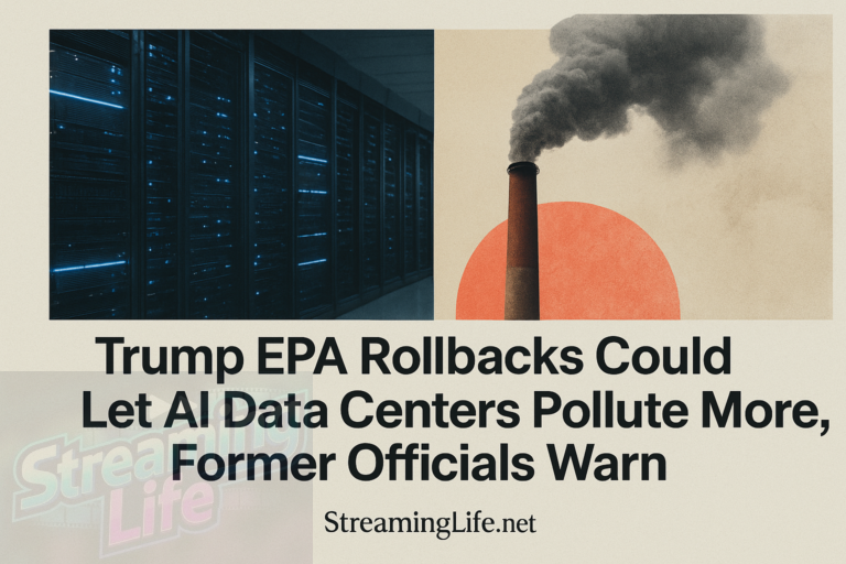 Trump EPA Rollbacks Could Let AI Data Centers Pollute More, Former Officials Warn