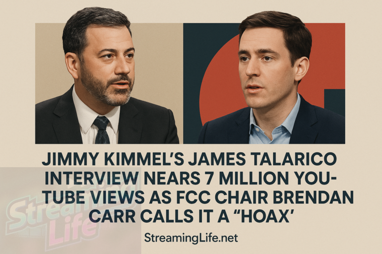 Jimmy Kimmel’s James Talarico Interview Nears 7 Million YouTube Views as FCC Chair Brendan Carr Calls It a “Hoax”