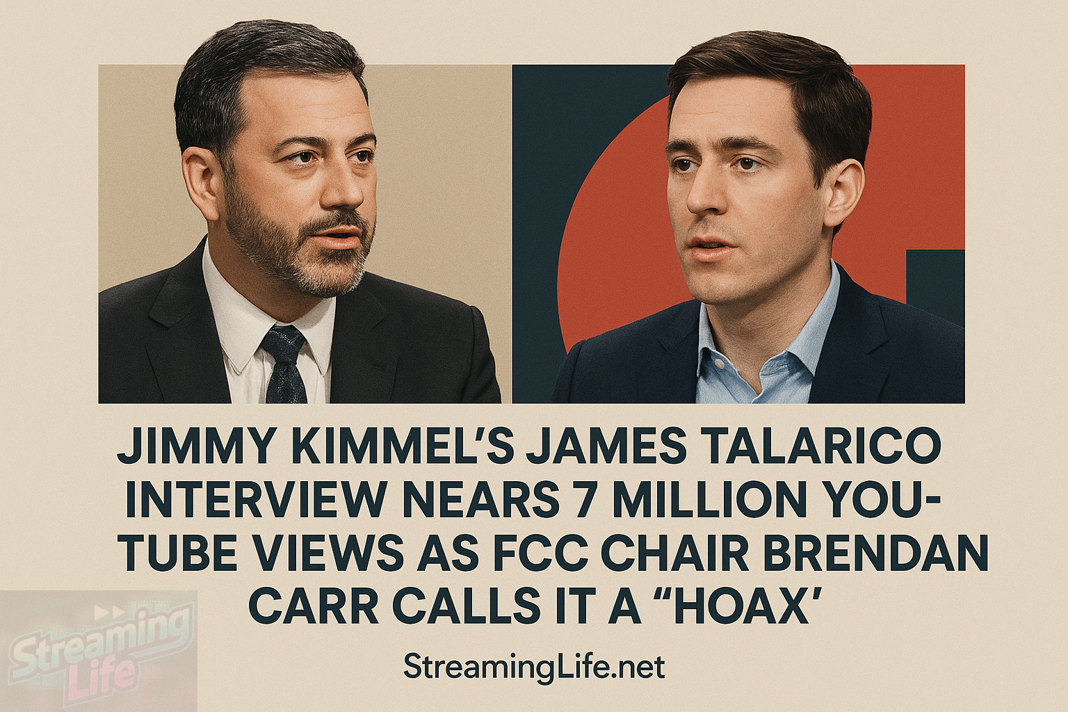 Jimmy Kimmel’s James Talarico Interview Nears 7 Million YouTube Views as FCC Chair Brendan Carr Calls It a “Hoax”