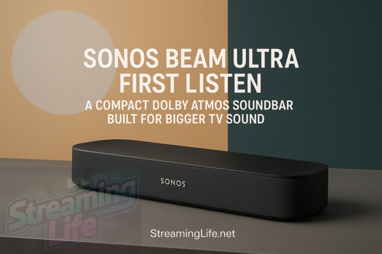 Sonos Beam Ultra First Listen: A Compact Dolby Atmos Soundbar Built for Bigger TV Sound