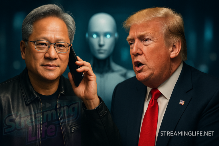 Jensen Huang Puts Trump on Speakerphone as Nvidia CEO Says AI Robot Takeover Fears Are Overblown