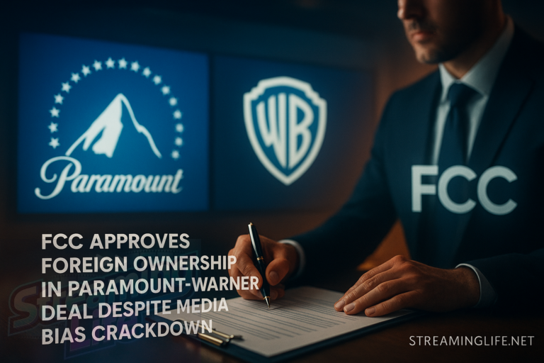 FCC Approves Foreign Ownership in Paramount-Warner Deal Despite Media Bias Crackdown