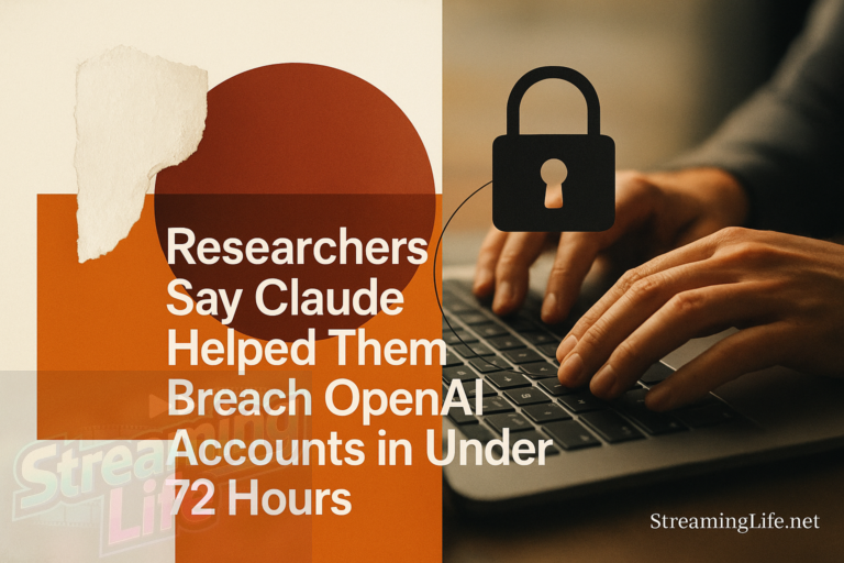 Researchers Say Claude Helped Them Breach OpenAI Accounts in Under 72 Hours