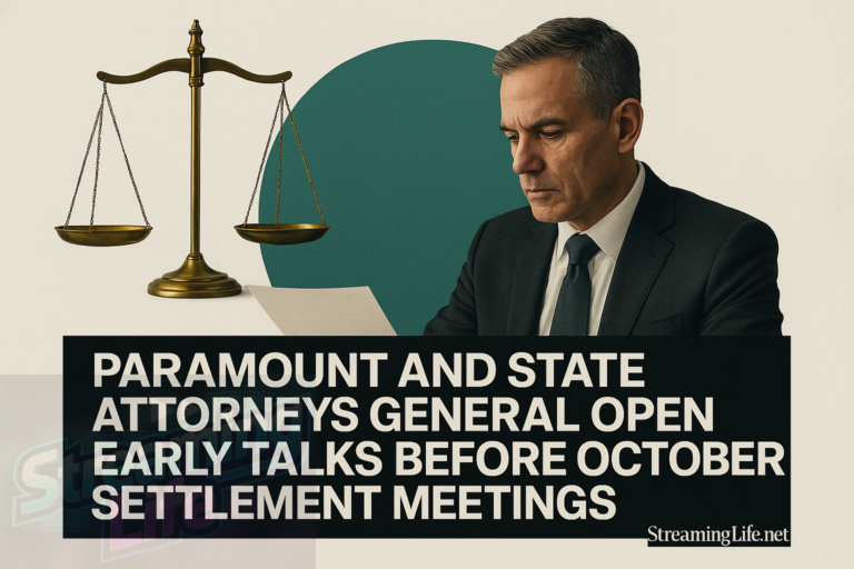 Paramount and State Attorneys General Open Early Talks Before October Settlement Meetings