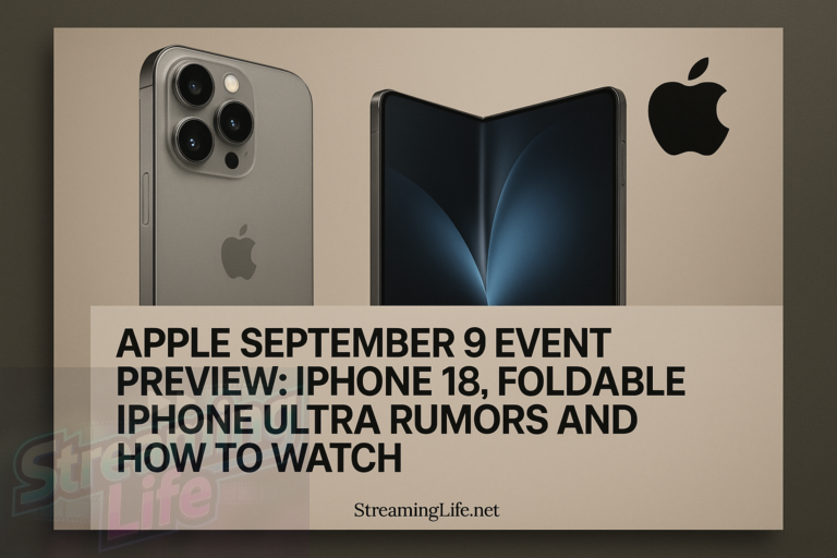 Apple September 9 Event Preview: iPhone 18, Foldable iPhone Ultra Rumors and How to Watch