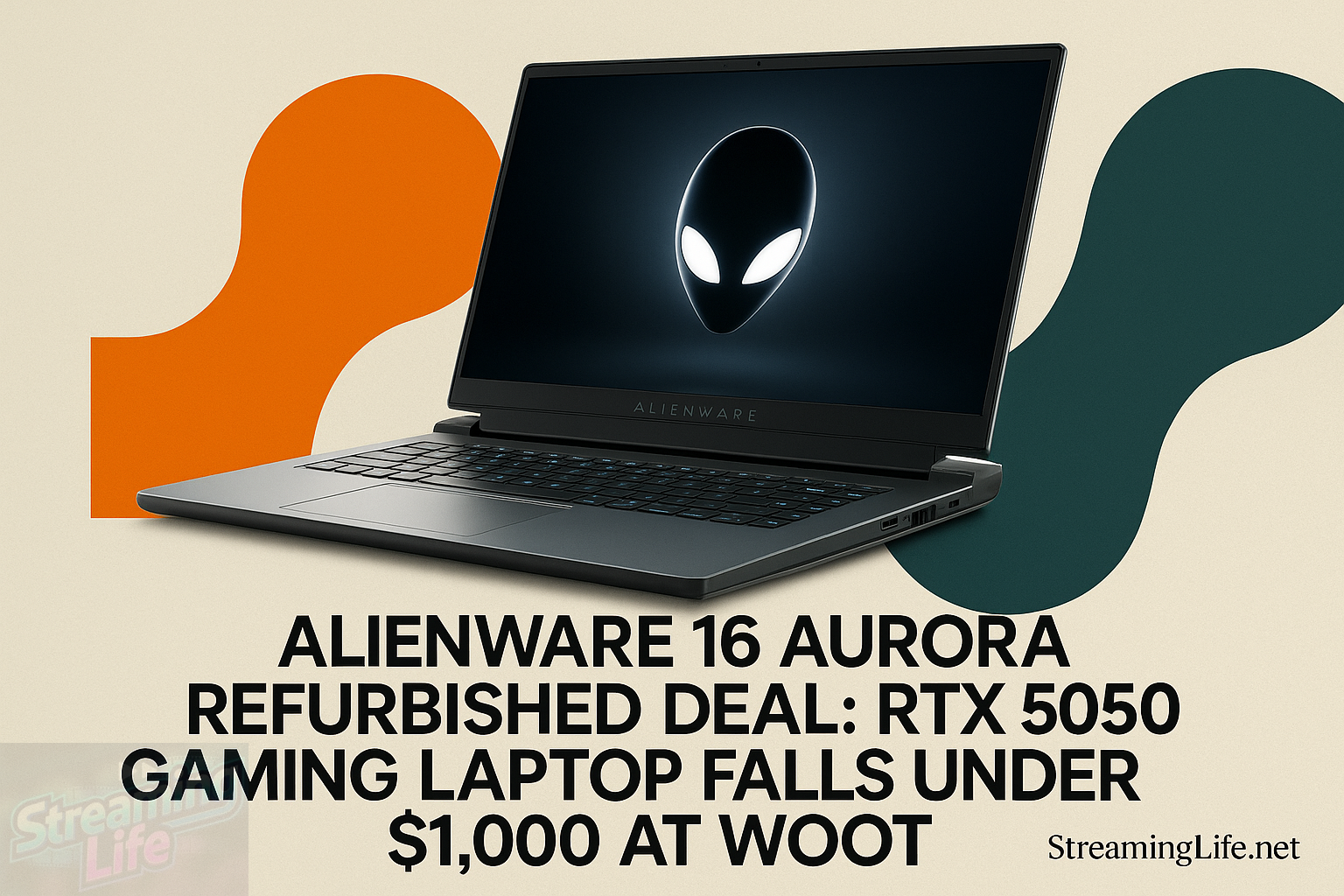 Alienware 16 Aurora Refurbished Deal: RTX 5050 Gaming Laptop Falls Under $1,000 at Woot