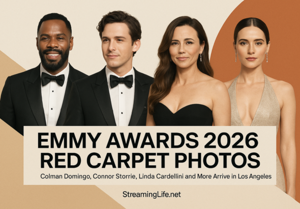 Emmy Awards 2026 Red Carpet Photos: Colman Domingo, Connor Storrie, Linda Cardellini and More Arrive in Los Angeles