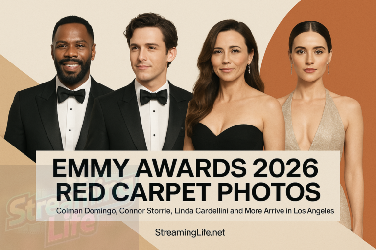 Emmy Awards 2026 Red Carpet Photos: Colman Domingo, Connor Storrie, Linda Cardellini and More Arrive in Los Angeles