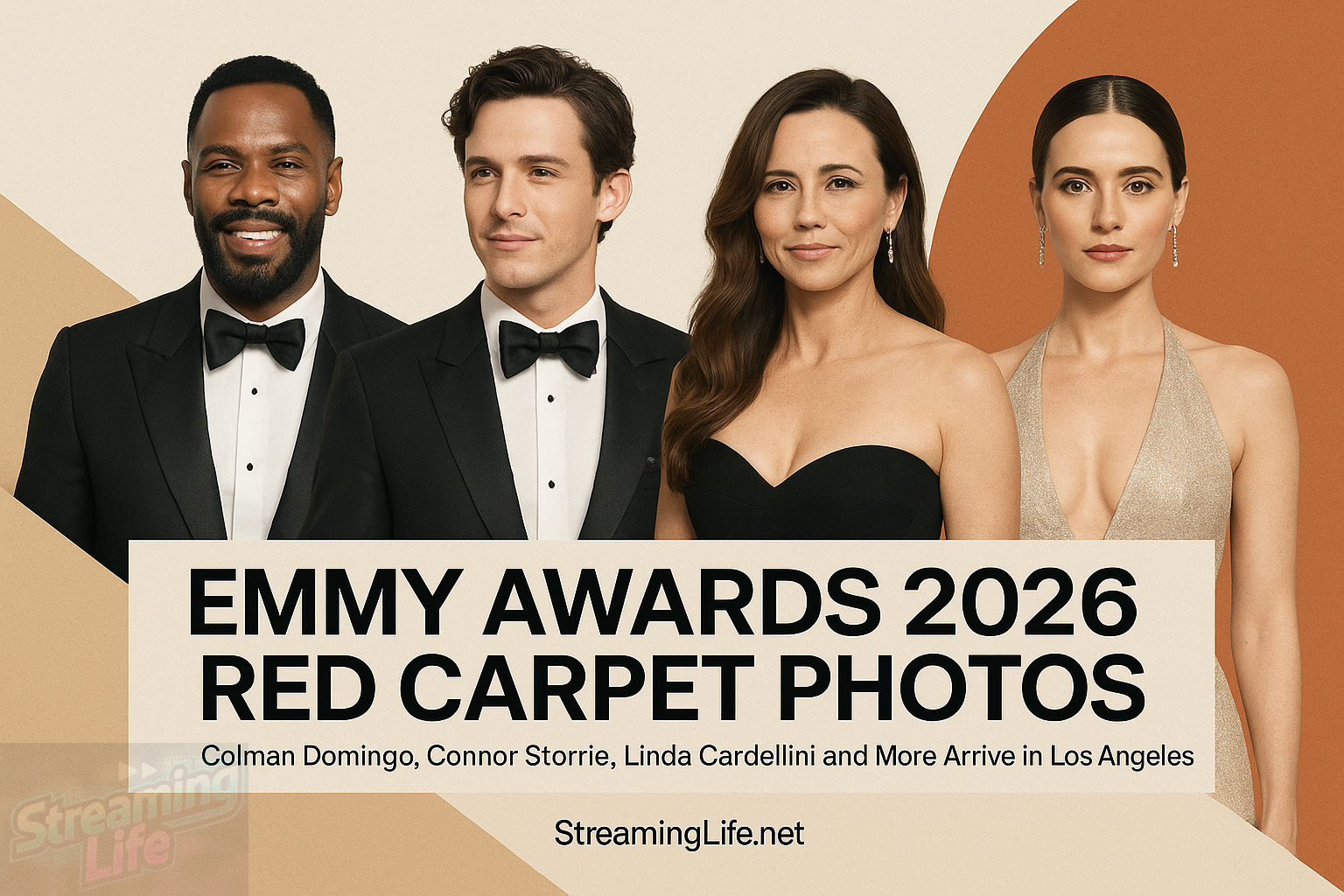 Emmy Awards 2026 Red Carpet Photos: Colman Domingo, Connor Storrie, Linda Cardellini and More Arrive in Los Angeles